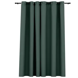 Comparateur de prix : vidaXL Rideau occultant Aspect de lin avec oeillets Vert 290x245 cm