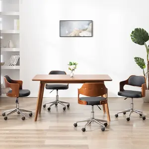 VIDAXL Chaises pivotantes lot de 4 - Noir pas cher