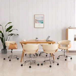 Comparateur de prix : vidaXL Chaises pivotantes à manger lot de 6 crème similicuir