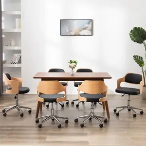 VIDAXL Chaise Pivotante Bois Courbé pas cher