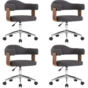 Comparateur de prix : vidaXL Chaises pivotantes - Lot de 4 - Gris bois