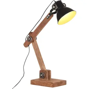 Non communiqué vidaXL Lampe de bureau industrielle Noir Rond 58x18x90 cm E27