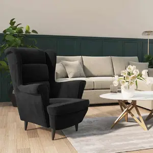 Comparateur de prix : vidaXL Fauteuil noir velours