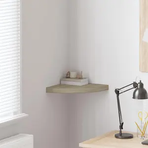 vidaXL Étagère d'angle flottante chêne 35x35x3,8 cm MDF pas cher