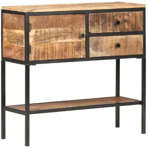 vidaXL Buffet 85x30x80 cm Bois de manguier brut