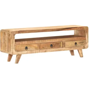 vidaXL Meuble TV 117x30x41 cm Bois de manguier massif brut pas cher