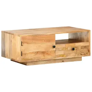 vidaXL Table basse 90x50x35 cm Bois solide de manguier pas cher