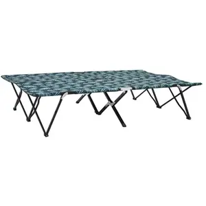 Comparateur de prix : vidaXL Chaise longue pliable 2 places Motif de feuilles Acier