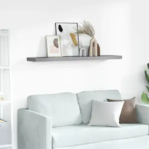 vidaXL Étagère murale flottante gris 120x23,5x3,8 cm MDF pas cher