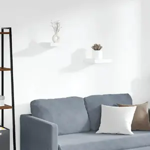 Comparateur de prix : vidaXL Étagères murales flottantes 2 pcs blanc 23x23,5x3,8 cm MDF