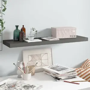 Comparateur de prix : vidaXL Étagère murale flottante Gris brillant 90x23,5x3,8 cm MDF