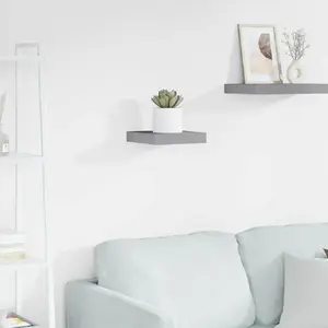 vidaXL Étagère flottante murale gris 23x23,5x3,8 cm MDF pas cher