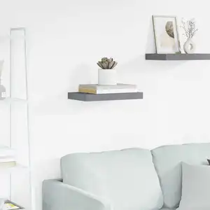 vidaXL Étagère murale flottante gris 40x23x3,8 cm MDF pas cher