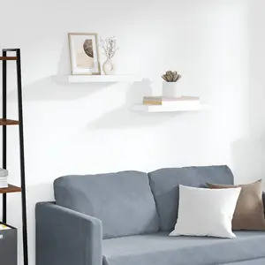 Comparateur de prix : vidaXL Étagères murales flottantes 2 pcs blanc 50x23x3,8 cm MDF