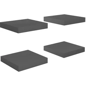 Comparateur de prix : vidaXL Étagère murale flottante 4 pcs Gris brillant 23x23,5x3,8 cm MDF