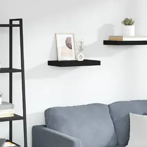 Comparateur de prix : vidaXL Étagère murale flottante noir 40x23x3,8 cm MDF