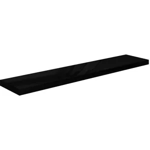 vidaXL Étagère murale flottante Noir brillant 120x23,5x3,8 cm MDF pas cher
