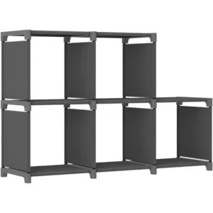 vidaXL Étagère d'affichage 5 cubes Gris 103x30x72,5 cm Tissu pas cher