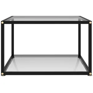 vidaXL Table basse Transparent 60x60x35 cm Verre trempé pas cher