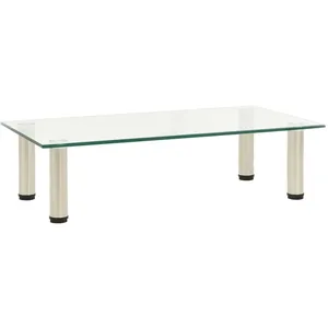 vidaXL 322763 Vidaxl Tv Stand Transparent 60x35x17 Cm Tempered Glass pas cher