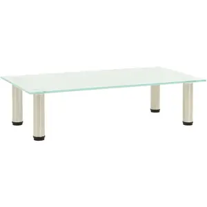 vidaXL Meuble TV Givré 60x35x17 cm Verre trempé pas cher