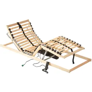 Comparateur de prix : vidaXL Sommier à lattes électrique avec 28 lattes 7 zones 70x200 cm