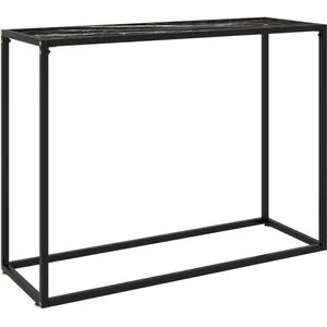 vidaXL Table console Noir 100x35x75 cm Verre trempé