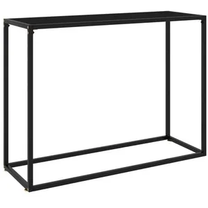 Comparateur de prix : vidaXL Table console Noir 100x35x75 cm Verre trempé
