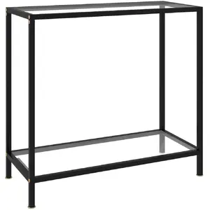 Comparateur de prix : vidaXL Table console Transparent 80x35x75 cm Verre trempé