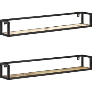 Comparateur de prix : vidaXL Étagères murales 2 pcs 120 cm Bois de récupération massif