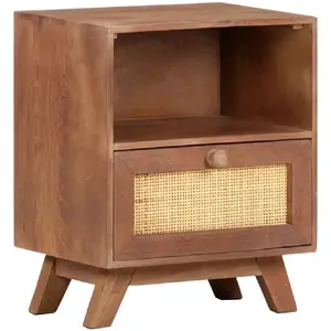 vidaXL Table de chevet 40x30x50 cm Bois de manguier massif pas cher