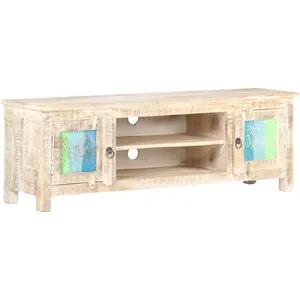 vidaXL Meuble TV 120x30x40 cm Bois d'acacia brut pas cher