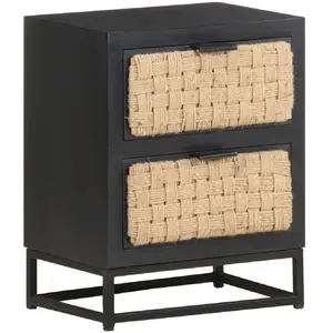 vidaXL Table de chevet 40x30x50 cm Bois de manguier massif pas cher