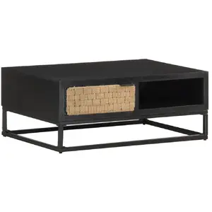 vidaXL Table basse 90x60x35 cm Bois de manguier massif pas cher