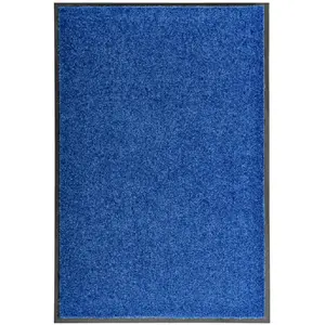 Comparateur de prix : vidaXL Paillasson lavable Bleu 60x90 cm