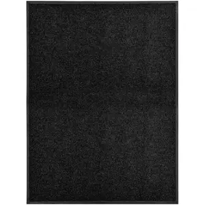 Comparateur de prix : vidaXL Paillasson lavable Noir 90x120 cm