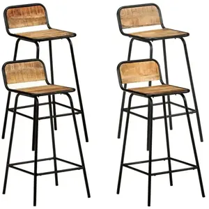 Comparateur de prix : Non communiqué vidaXL Chaises de bar lot de 4 bois de manguier solide