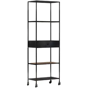 vidaXL Bibliothèque 60x35x180 cm Bois de manguier brut et fer pas cher