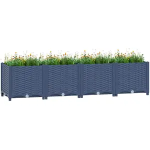 vidaXL Lit surélevé 160x40x38 cm Polypropylène pas cher