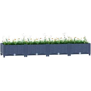 Comparateur de prix : vidaXL Lit surélevé 160x40x23 cm Polypropylène