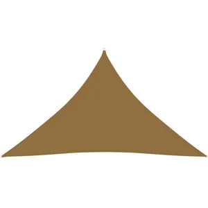 vidaXL Voile d'ombrage 160 g/m² Taupe 5x5x6 m PEHD pas cher