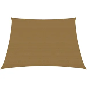 vidaXL Voile d'ombrage 160 g/m² Taupe 4/5x4 m PEHD pas cher
