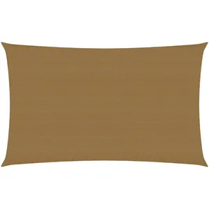 vidaXL Voile d'ombrage 160 g/m² Taupe 4x7 m PEHD pas cher