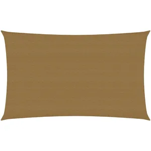 vidaXL Voile d'ombrage 160 g/m² Taupe 5x8 m PEHD pas cher
