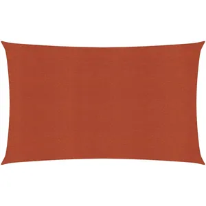 vidaXL Voile d'ombrage 160 g/m² Terre cuite 4x7 m PEHD pas cher
