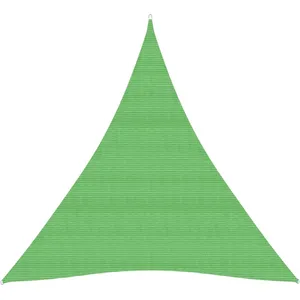 vidaXL Voile d'ombrage 160 g/m² Vert clair 5x6x6 m PEHD pas cher