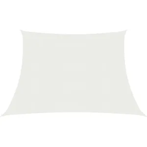 vidaXL Voile d'ombrage 160 g/m² Blanc 3/4x3 m PEHD pas cher