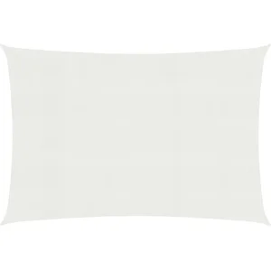 vidaXL Voile d'ombrage 160 g/m² Blanc 3x5 m PEHD pas cher