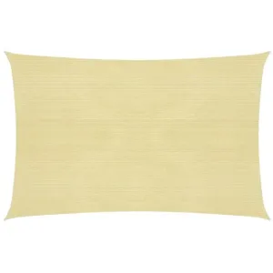 vidaXL Voile d'ombrage 160 g/m² Beige 2x3,5 m PEHD pas cher