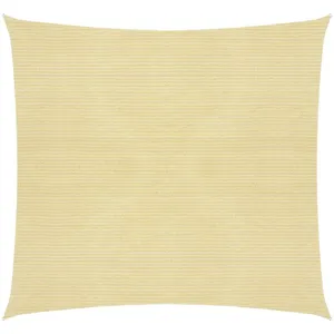 vidaXL Voile d'ombrage 160 g/m² Beige 4x4 m PEHD pas cher